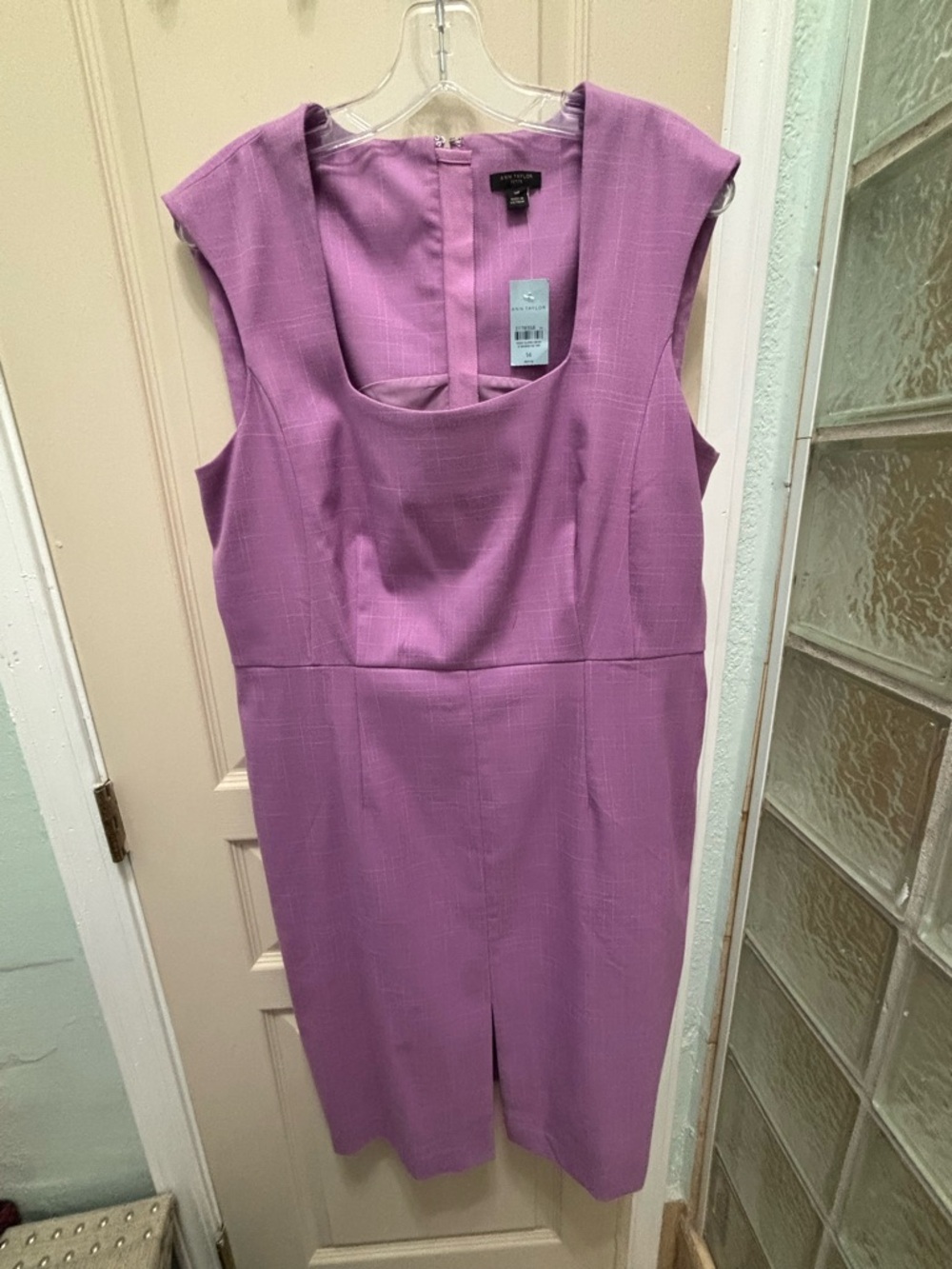 Ann Taylor Lilac Sheath Midi Dress NWT Size 14P